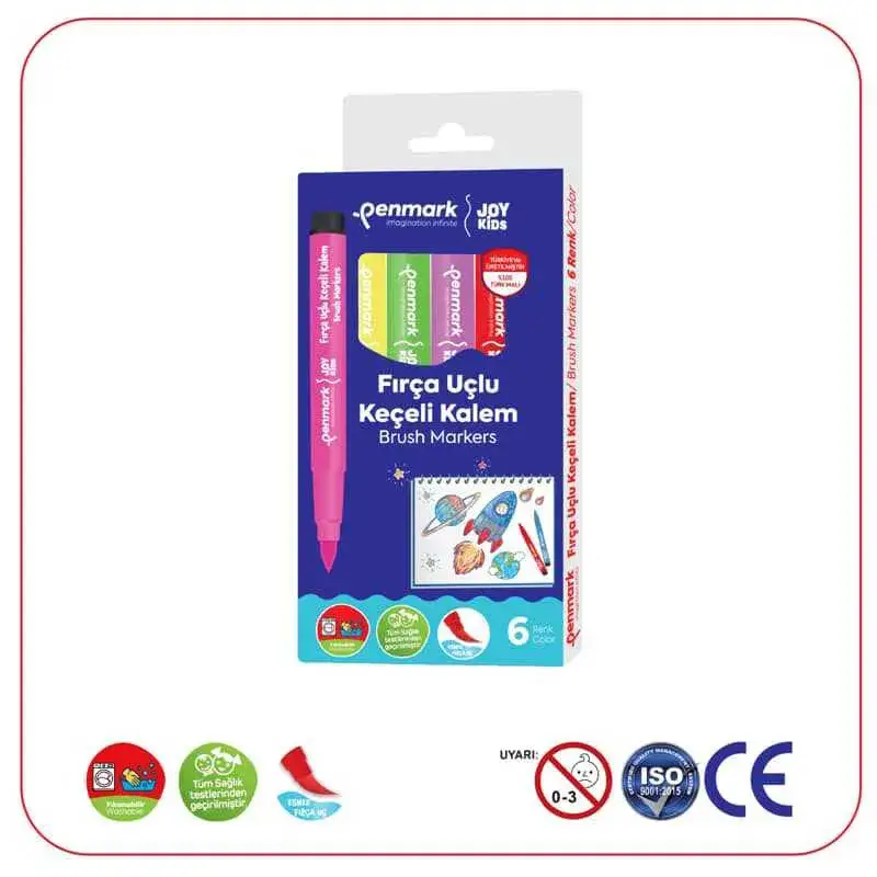 Penmark Yıkanabilir Süper Jumbo Keçeli Kalem Brush Uç 6 Lı - 2