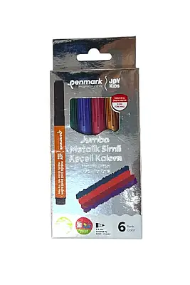 Penmark Yıkanabilir Süper Jumbo Metalik Simli Keçeli Kalem 6 Lı - Penmark (1)