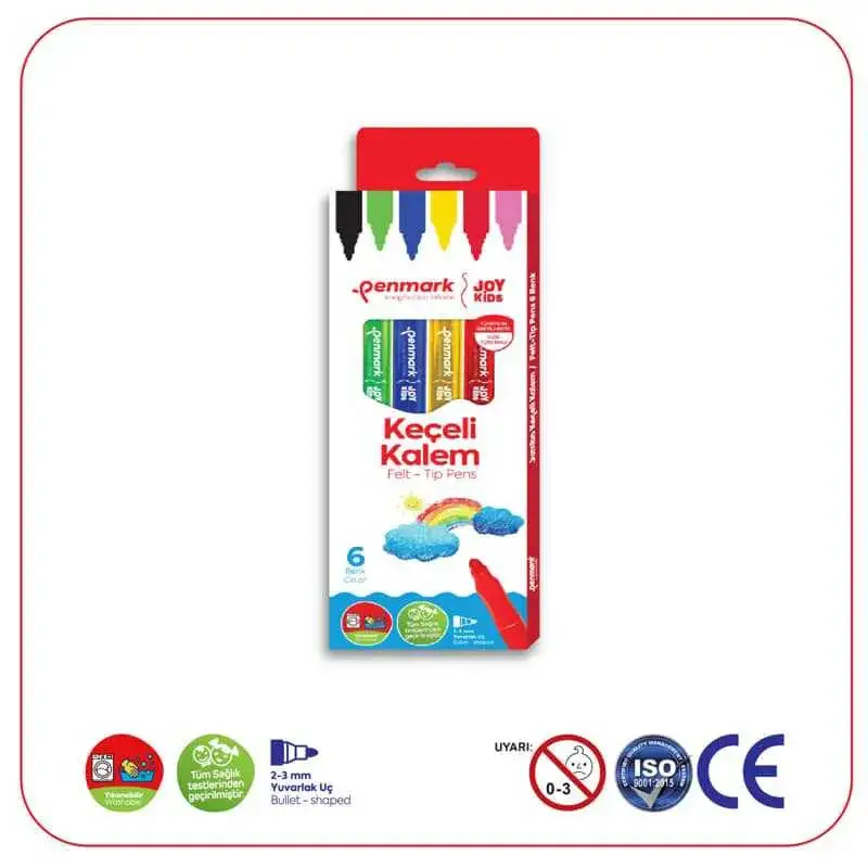 Penmark Yıkanabilir Süper Keçeli Kalem 6 Lı - 1