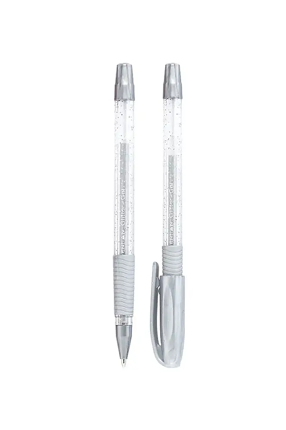 Pensan Glitter Simli Jel Kalem 1 mm Gümüş - 1