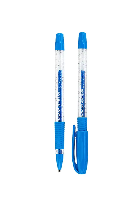 Pensan Glitter Simli Jel Kalem 1 mm Mavi - 1