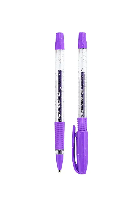 Pensan Glitter Simli Jel Kalem 1 mm Mor - 1