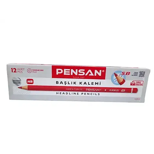 Pensan Kurşun Kalem Ekonomik Başlık Kırmızı 12 Li - 2