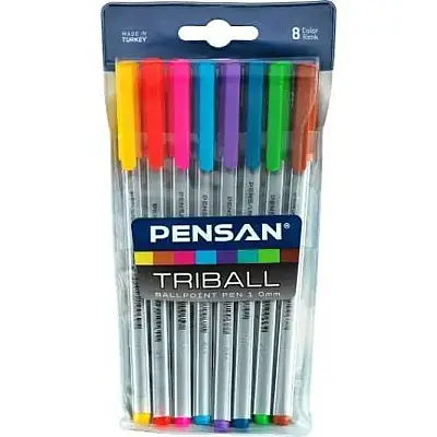 Pensan Triball Tükenmez Kalem Renkli 8 Li Set - 1