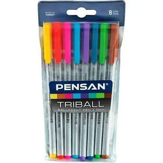 Pensan Triball Tükenmez Kalem Renkli 8 Li Set - 1