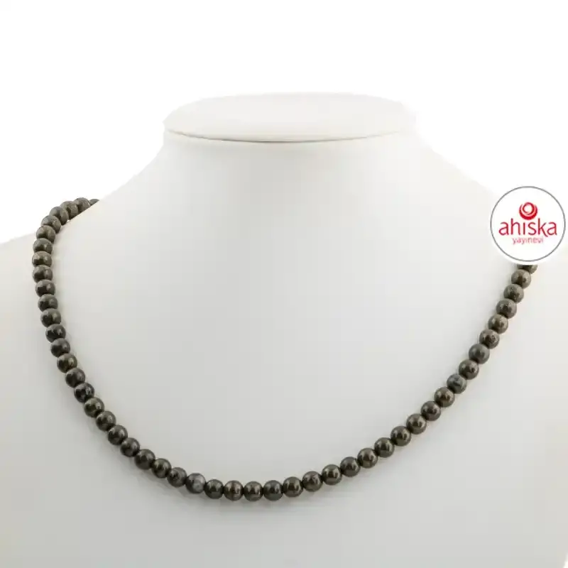 Pirit 6 mm Dizi Doğal Taş Kolye - 1