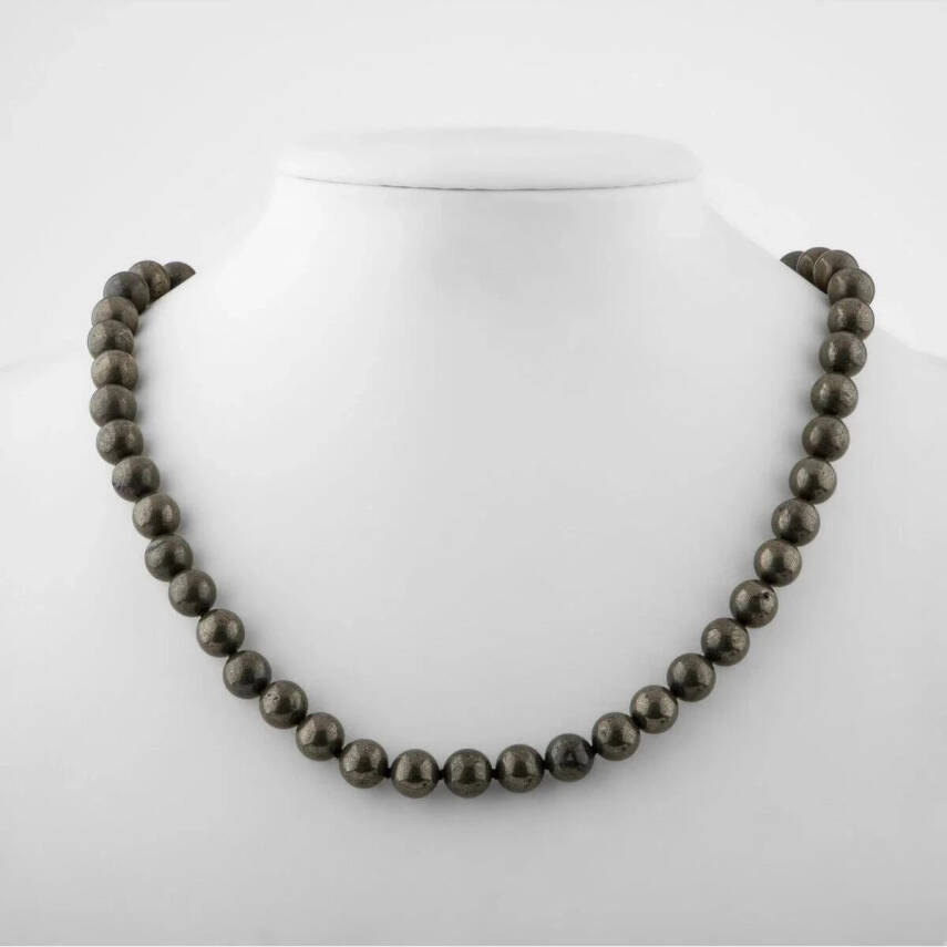 Pirit 8 mm Düğümlü Doğal Taş Kolye - 1