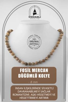 Pirit 8 mm Düğümlü Doğal Taş Kolye - Osmanlı Doğaltaş