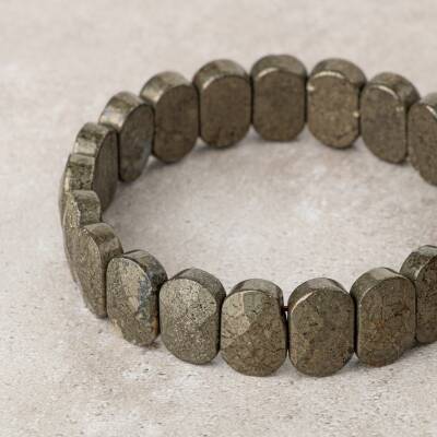 Pirit Doğal Taş Geniş Kesim Bileklik - 2