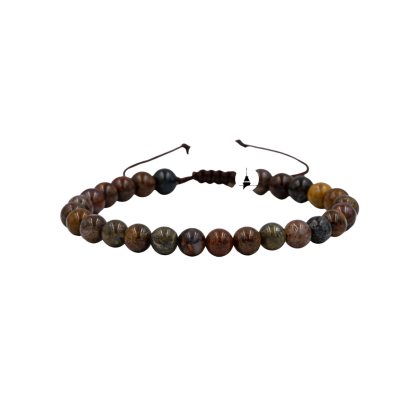 Pitersit 6mm Merdiven Kapama Doğal Taş Bileklik - 2