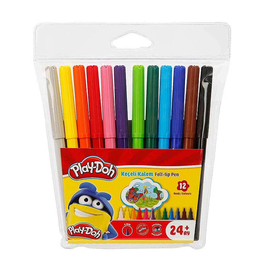 Play-Doh Keçeli Kalem Pvc 2 mm 12 Renk - 1