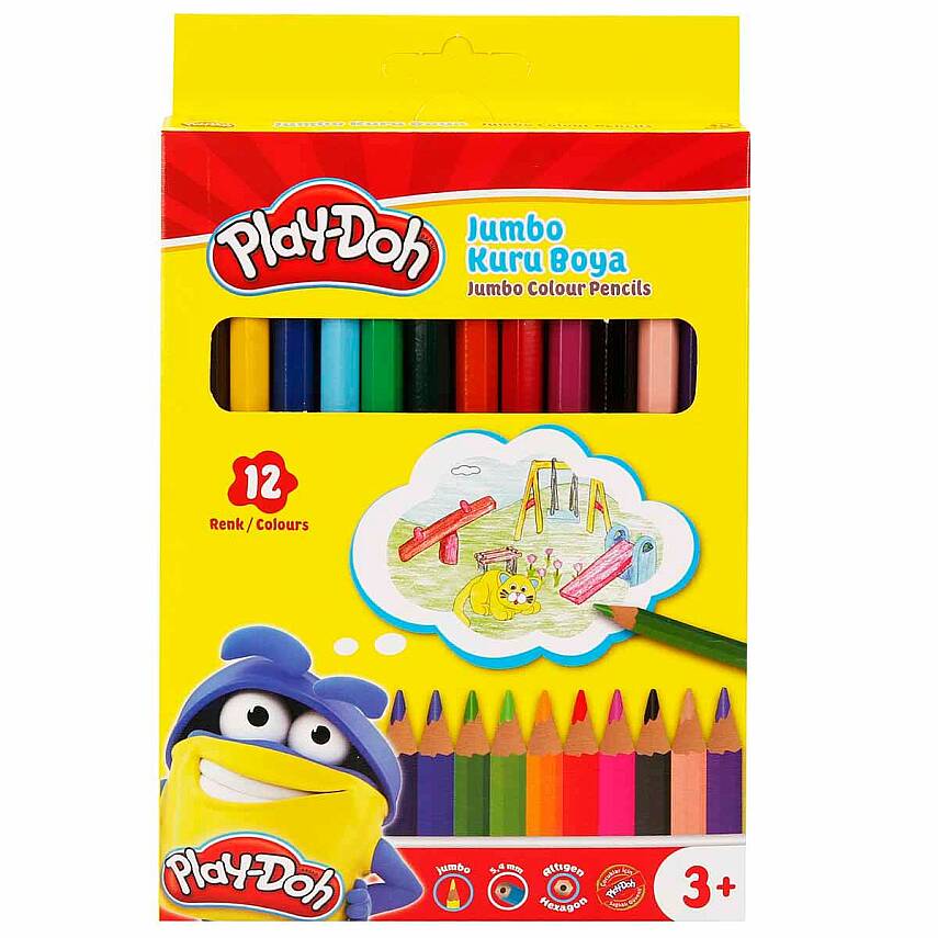 Play-Doh Kuruboya Jumbo 12 Renk - 2