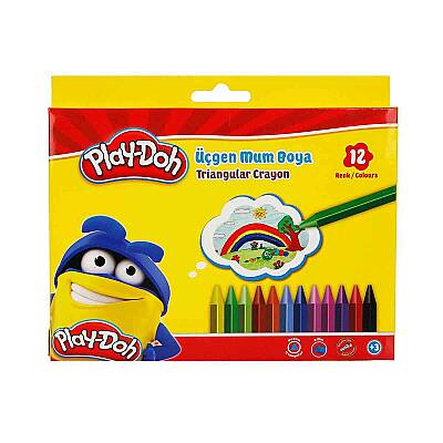 Play-Doh Mum Boya Crayon Üçgen 12 Li - Play-Doh