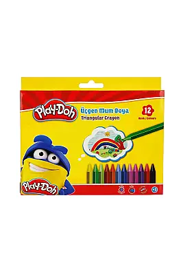 Play-Doh Mum Boya Crayon Üçgen 12 Li - Play-Doh (1)