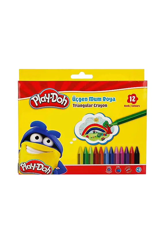 Play-Doh Mum Boya Crayon Üçgen 12 Li - 2
