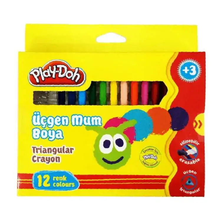 Play-Doh Mum Boya Crayon Üçgen 12Li - 1