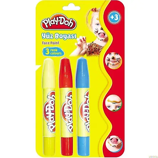 Play-Doh Yüz Boyası 3 Renk - 1