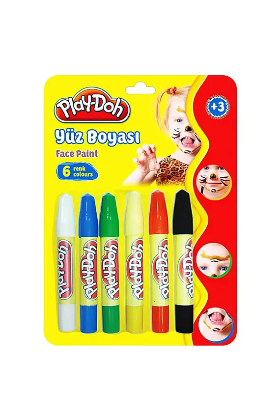 Play-Doh Yüz Boyası 6 Renk - 1