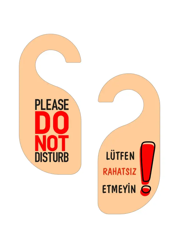 Please Do Not Disturb, Lütfen Rahatsız Etmeyin Kapı Askısı Kapı Uyarı Levhası - 2