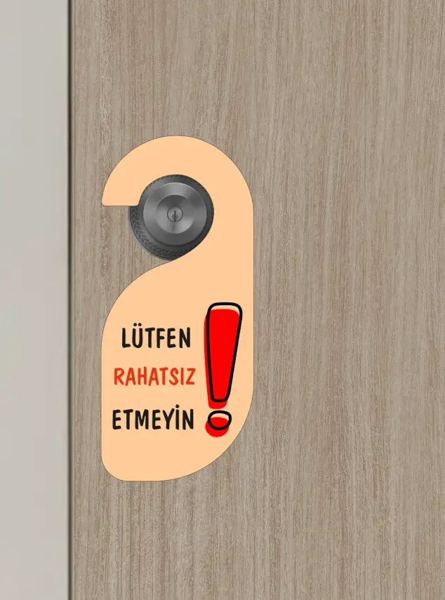 Please Do Not Disturb, Lütfen Rahatsız Etmeyin Kapı Askısı Kapı Uyarı Levhası - 3