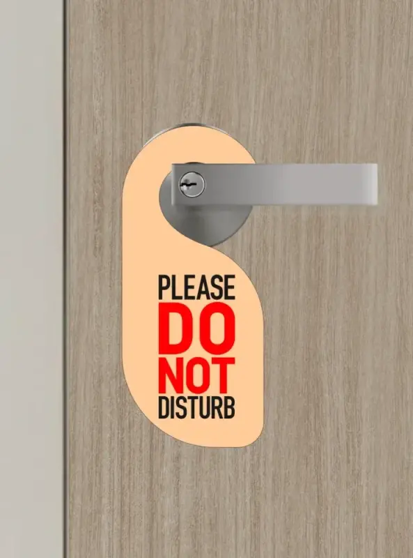 Please Do Not Disturb, Lütfen Rahatsız Etmeyin Kapı Askısı Kapı Uyarı Levhası - 4