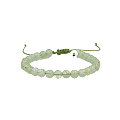 Prehnit 6mm Merdiven Kapama Doğal Taş Bileklik - 2