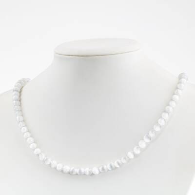 Prehnit Doğal Taş Rose Gümüş Oval Kolye - Osmanlı Doğaltaş