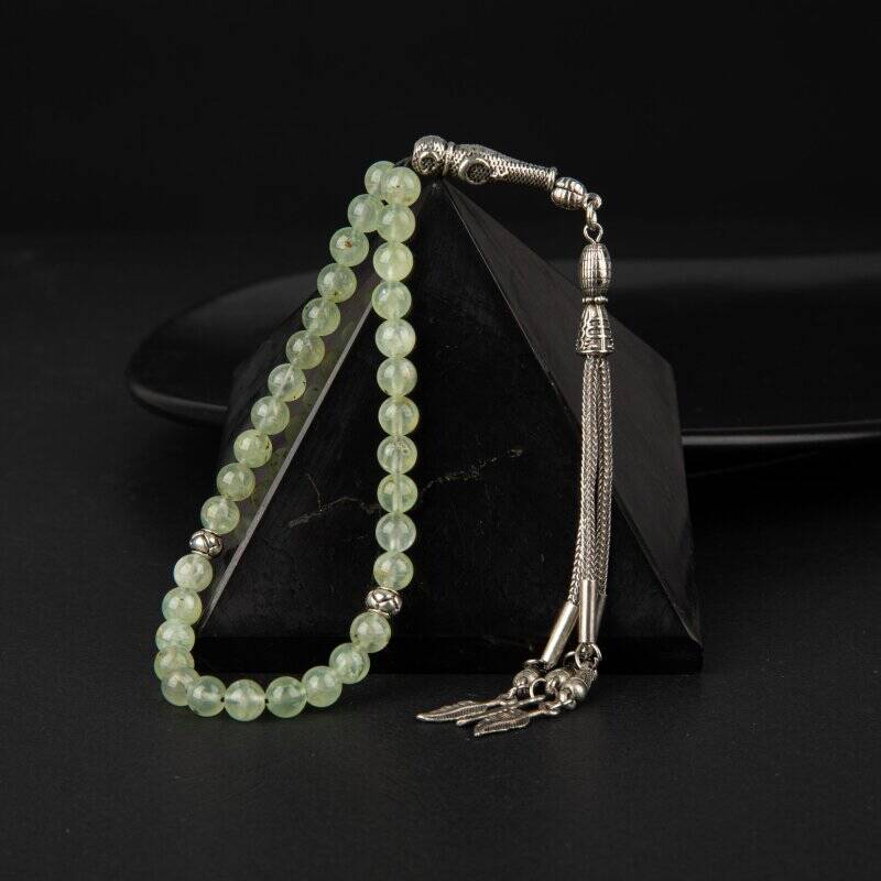Prehnit Doğal Taş Tesbih 33lük - 6mm - 2