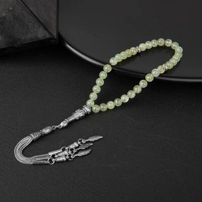 Prehnit Doğal Taş Tesbih 33lük - 6mm - Osmanlı Doğaltaş