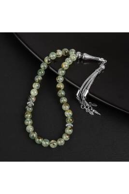 Prehnit Doğal Taş Tesbih 33lük - 8mm - Osmanlı Doğaltaş