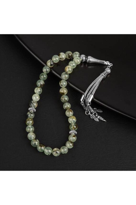 Prehnit Doğal Taş Tesbih 33lük - 8mm - 1