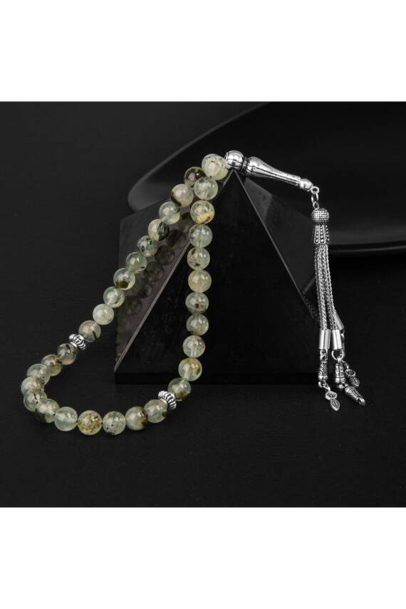 Prehnit Doğal Taş Tesbih 33lük - 8mm - 3