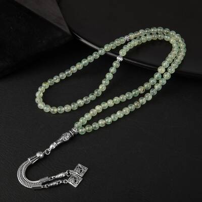 Prehnit Doğal Taş Tesbih 99luk - 6mm - Osmanlı Doğaltaş