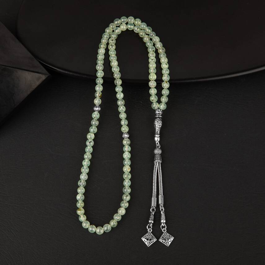 Prehnit Doğal Taş Tesbih 99luk - 6mm - 2