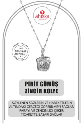 Prit Doğal Taş Gümüş Zincir Kolye - 1