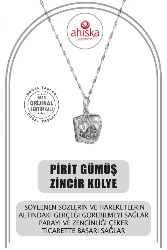 Prit Doğal Taş Gümüş Zincir Kolye - 1