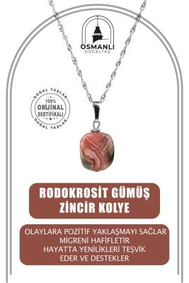 Prit Doğal Taş Gümüş Zincir Kolye - Osmanlı Doğaltaş