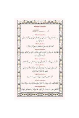 Pvc Abdest Duaları 11x18 - Ahıska Yayınevi