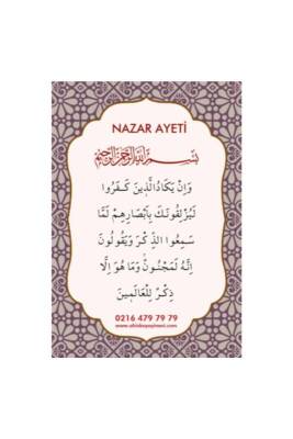 Pvc Nazar Ayeti Ve Duası 6.2x9.2 - Ahıska Yayınevi