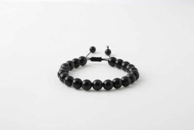 Rainbow Obsidyen 8mm Merdiven Kapama Doğal Taş Bileklik - Doğal Taş