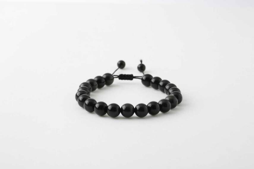 Rainbow Obsidyen 8mm Merdiven Kapama Doğal Taş Bileklik - 1