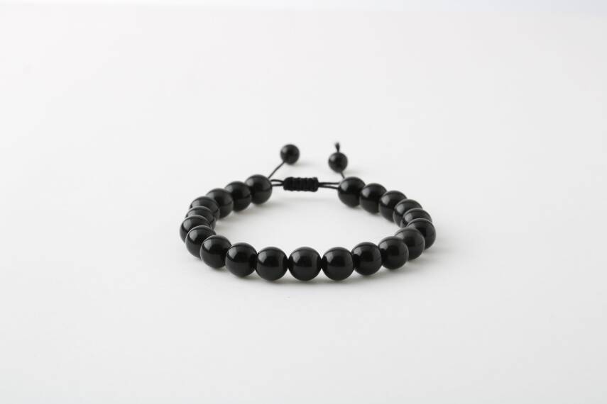 Rainbow Obsidyen 8mm Merdiven Kapama Doğal Taş Bileklik - 1