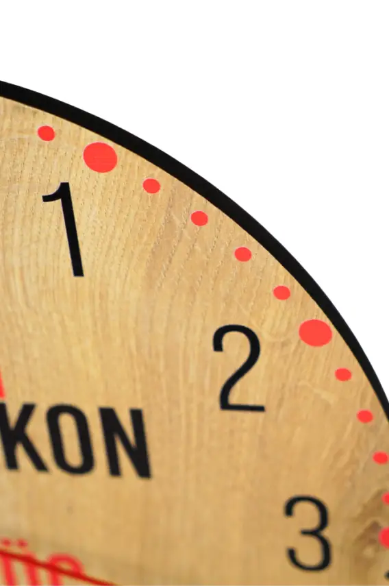 Türkçe Saat On Yatağa Kon Saat 30x30 cm - 3