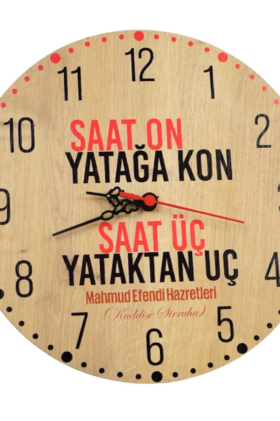 Türkçe Saat On Yatağa Kon Saat 30x30 cm - 2