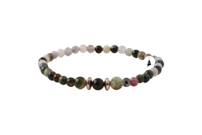 Renkli Turmalin 4mm Doğal Taş Bileklik - 2