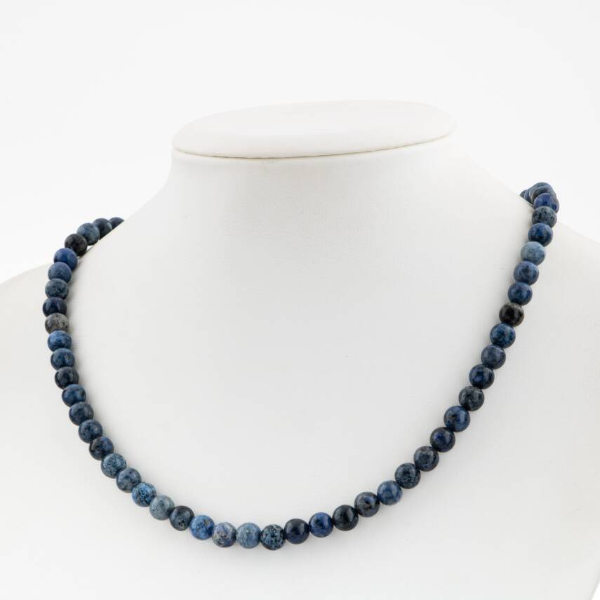 Renkli Turmalin 6 mm Dizi Doğal Taş Kolye - 1