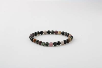 Renkli Turmalin 6mm Doğal Taş Bileklik - Osmanlı Doğaltaş