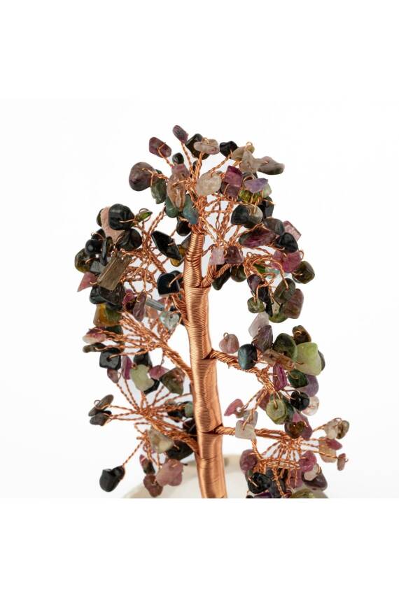 Renkli Turmalin Doğal Taş Dekoratif Ağaç - 1