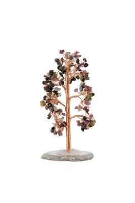 Renkli Turmalin Doğal Taş Dekoratif Ağaç - 2