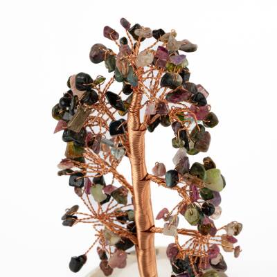 Renkli Turmalin Doğal Taş Dekoratif Ağaç - 2